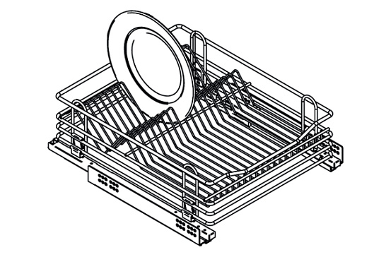 корзина для выдвижной сушки в нижнюю базу 900 мм (без направляющих)