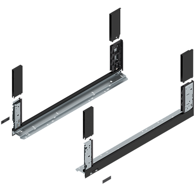 фото legrabox free царга c,650мм, черный матовый, l+r+ заглушки, инструкция