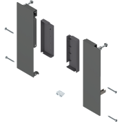 внутренний merivobox высота e с boxcap, с поперечным релингом, 500 мм, орион серый