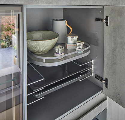 фото торнмоушн 600 мм, комплект, арена классик, цвет титан, 2 полки, дно серое,антислип 1 уп. (234949010)