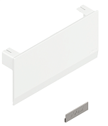 hk top заглушка основная, белый шелк + малая симметр. нерж., левая