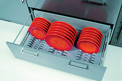 вкладыш для тарелок в ящик (840-800) х (490-440), шк 900 мм, серый металлик